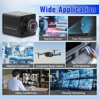 Caméra USB Ultra HD 48MP 8K Capteur IMX586 8000x6000 UVC Vision Industrielle Objectif Fisheye 1.3mm 220 Degrés Mise au Point Manuelle CMOS Mini