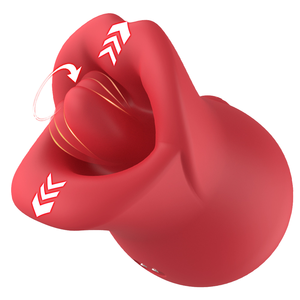 Frauen 10 Französisch Kissing Patterns Vibrierende Zunge Rose <span class=keywords><strong>Dildo</strong></span> Sexspielzeug Massage gerät für Klitoris - Product Image 1