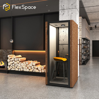 Flexspace 2026 Mobilier de bureau : Nouvelle cabine téléphonique de bureau moderne, insonorisée, portable et mobile en métal, pour studio d'enregistrement privé et réunion