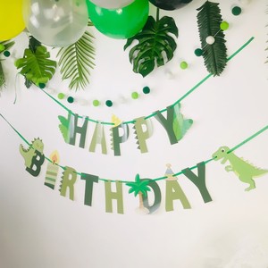 Decoración para Fiesta de Cumpleaños Infantil con Temática de Dinosaurios DAMAI, Guirnalda de Banderines Precolgados, Venta Directa de Fábrica - Product Image 3