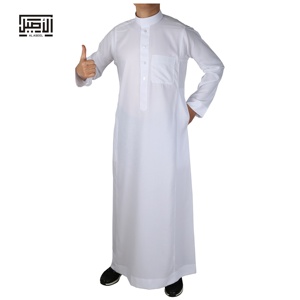 Premier Saudi Alaseel Vêtement islamique pour homme Djellaba Kaftan Jubah Abaya Jalabya Qamis Maxi Thobe Vêtements musulmans ethniques arabes - Product Image 6