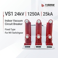 Disjoncteur à vide 24 kV VS1 ZN63 1250A 25kA fixe triphasé pour systèmes de distribution d'énergie, norme IEC 62271
