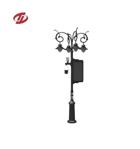 4.5メートル4ドイツチャイニーズガーデン街路灯照明ポール外部LEDライトポール用ライトポール