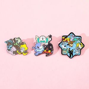 Wholesale New Designs Unisex Zinc Alloy Enamelled Brooch <b>Pins</b> Anime Pocket Monster DIY Clothing Decorations - Product Image 3