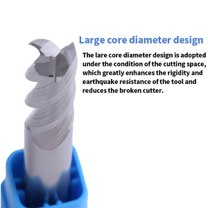 ZII CNC 3-Flute Square <strong>End</strong> Tin-Coated Milling Cutter Customized OEM/ODM Support <strong>for</strong> Aluminum - Product Image 2