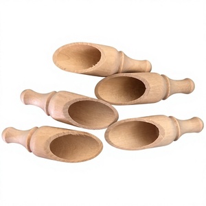 Cucharas de Madera Ecológicas Clásicas al por Mayor con Mangos Largos y Cortos para Café, Té, Azúcar y Sales de Baño - Product Image 6
