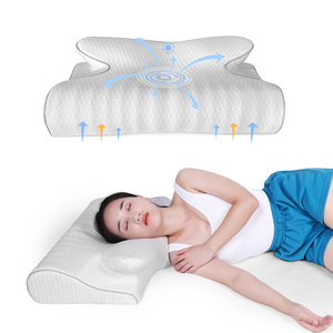 Thấp moq giường ngủ đường VIỀN BƯỚM hình bên ngủ chống ngáy cổ tử cung chỉnh hình bộ nhớ bọt gối - Product Image 1