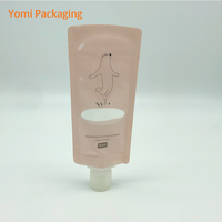 Sachets échantillons de 30 ml, 50 ml, 100 ml pour soins de la peau, gommage corporel liquide, poche en plastique avec bec verseur