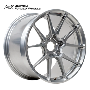 Jantes forgées Motorsport monobloc concaves à rayons multiples, finition Hyper Silver, 17-20 pouces, légères, pour usage sur <span class=keywords><strong>circuit</strong></span>, 5x120 pour BMW <span class=keywords><strong>Porsche</strong></span> - Product Image 1
