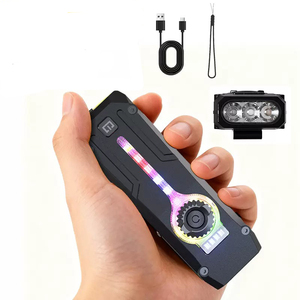 Lampe torche rechargeable multifonctionnelle RGB, lumière UV LED 395NM, pointeur laser rouge, lampe de travail magnétique, lampe torche EDC compacte et portable - Product Image 2