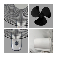 Ventilador de Pared de 16 Pulgadas con Control por Cordón, Oscilación Automática, Aspas de Plástico Ligeras