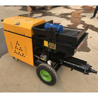 Avec CE Machine rentable de pulvérisation de ciment, sable, mortier, stuc Pulvérisateur de plâtre de gypse Pulvérisateur à pompe à mortier avec compresseur
