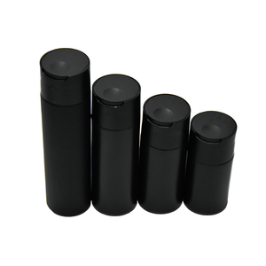 Luxury 120ml-250ml <strong>HDPE</strong> Matte Skin Care &amp; Lotion <strong>Bottles</strong> Black <strong>Plastic</strong> Cosmetic Packaging With Disc Top Cap For Shampoo - Product Image 2