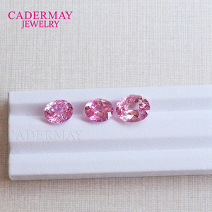 핫 세일 체리 블러썸 핑크 랩 사파이어 7x9mm ~ 13x18mm 오벌 셰이프 합성 블루 코런덤 사파이어 보석 - Product Image 2