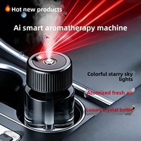 Diffuseur de parfum intelligent haut de gamme Mi Landa pour voiture, éclairage d'ambiance en verre style ciel étoilé, pulvérisation intelligente transfrontalière