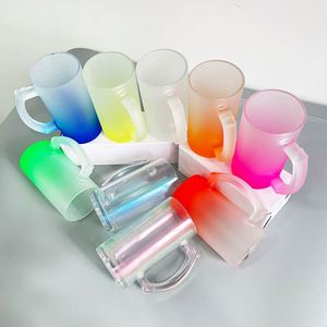 Mug de sublimation 16 oz 500 ml, mug de voyage pailleté arc-en-ciel, tasse à dégradé de couleur ombrée pour cadeaux personnalisés - Product Image 1