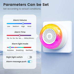 Sirena de Seguridad Zigbee Tuya con Alerta por Voz, 32 Escenarios de Alarma, Sensor de Fuga de Agua, Rotura de Vidrio, Vibración y Manipulación, Compatible - Product Image 3