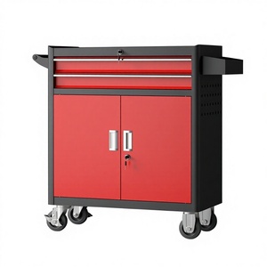 Carrito de Herramientas de Reparación Automotriz de Hierro Reforzado con Ruedas de Almacenamiento Móvil, 3 Cajones, Personalizable OEM/OBM HS-150 - Product Image 1