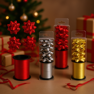 Nastro in poliestere tinta unita Eb 10M 48 pezzi/confezione per confezioni regalo di compleanno - Product Image 2