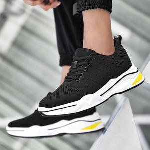 Chaussures de sport décontractées respirantes et tendance pour hommes, nouveau modèle à coupe basse en tissu avec rehaussement de 8 cm et design à trous intérieurs en maille - Product Image 3