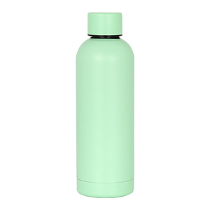 Straight Body Stainless Steel Thermos Cup 304 Vacuum Insulated 500Ml For Travel Green Customizable Color - Product Image 1