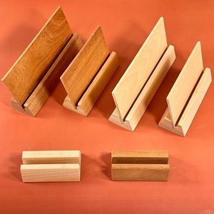 Wooden calendar base, beech wood, ebony wood, business card holder, wooden card holder, <b>memo</b> <b>pad</b>, postcard holder - Product Image 1