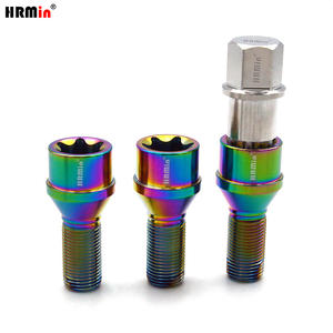 HRMin ne rouille jamais les écrous de roue antivol Gr.5 boulon en titane M14x1.5x28 mm boulons de moyeu de roue de siège conique pour Lamborghini Racing - Product Image 4