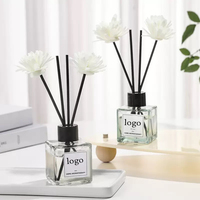 Huiles de diffuseur de roseaux de haute qualité Diffuseur de roseaux bio de luxe 50ml avec boîte 2025 avec fleurs séchées