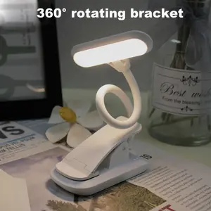 360 rotativo suporte recarregável crianças levou livro clique Lâmpada toque interruptor brilho ajuste Leitura Led Night Light