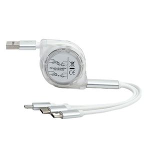 Custom Charging <b>Cable</b> 3 In1 USB <b>Type</b> <b>C</b> Logo Promotion 1m Fast <b>Charger</b> <b>Cable</b> for Corporate - Product Image 1