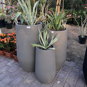 Grand pot à fleurs <span class=keywords><strong>en</strong></span> béton, <span class=keywords><strong>ciment</strong></span>, <span class=keywords><strong>fibre</strong></span> de couleur, argile, pots de jardinage, pots de plantation de grande taille - Product Image 3