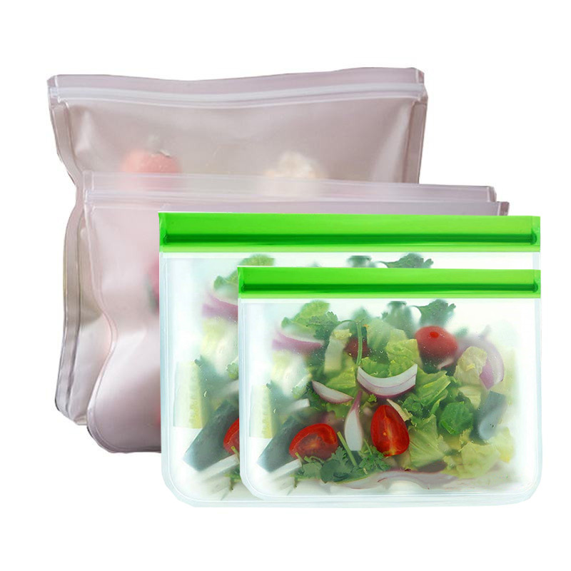 Freezer Leakproof Zipper Zipper Finishing Packing Fresh Keeping Reusable Storage Bags PEVA China Clear Space Home Food Silicone