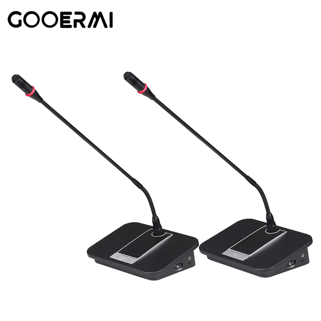 MA-3812 Professional Wired Conference System Microphone Unit for Business Discussion with Chairman Priority and Built-in Speaker