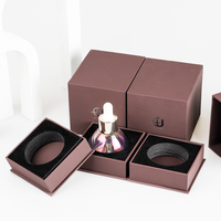 Flacon Compte-Gouttes Personnalisé en Verre Givré à Épaule Plate pour Huile Essentielle ou Sérum, 10 ml 30 ml, Couleur Dégradée, avec Coffret Cadeau