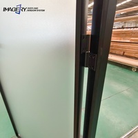 Porte en aluminium à cadre extrêmement étroit de style minimaliste, insonorisée, pour cuisine et salle de bain