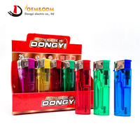 Briquet à gaz électrique rechargeable Dongyi 2025 OEM 82mm, couleurs vives, pour cigares, avec logo personnalisé