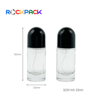 Flacon pulvérisateur de parfum miniature rechargeable de 20 ml, forme ronde, format poche