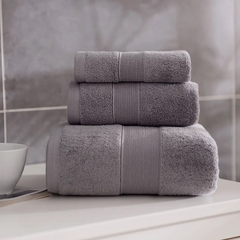 Nuovo arrivo modello salone puro Spa asciugamani personali in cotone biologico asciugamano da bagno con Logo personalizzato