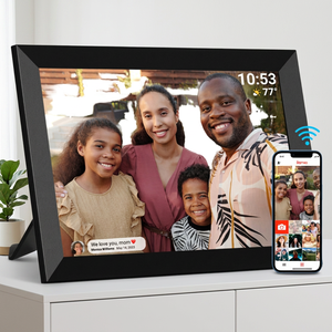 <span class=keywords><strong>WEV</strong></span> Vente en gros Cadre photo numérique HD 10 pouces avec écran tactile personnalisable 32 Go avec lecture vidéo cloud WiFi Calendrier MP4 - Product Image 1