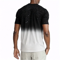 T-shirts d'été unisexes à manches courtes en coton tricoté de haute qualité respirant avec strass graphiques scintillants OEM grande taille pour hommes