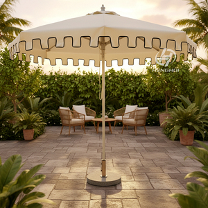 Sombrilla Pagoda Grande para Exteriores con Control Manual y Revestimiento Azul, para Patio, <span class=keywords><strong>Terraza</strong></span>, Villa, Playa - Product Image 5