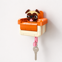 Ensemble de blocs de construction avec crochets muraux, jouet de construction STEM, support mural en briques DIY, kit de modélisme éducatif pour la décoration de chambre d'enfant, cadeau