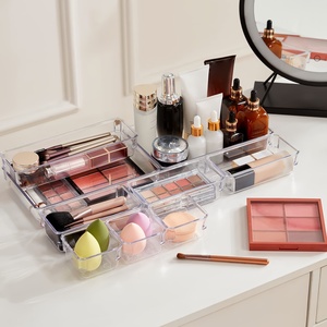 Set di 25 Organizer Trasparenti <span class=keywords><strong>per</strong></span> <span class=keywords><strong>Cassetti</strong></span> Scatole Portautensili Multifunzionali e Divisori <span class=keywords><strong>per</strong></span> Trucchi/Gioielli/Camera da Letto/Ufficio - Product Image 4
