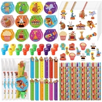 Carnaval Verjaardagsfeestje Circus Mini-notitieboekjes Potloden Gummen Linialen Stempels Stickers Klaslokaal Prijs Speelgoed Cadeau Goodie Bag Favoriet
