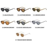 Lunettes de soleil ovales rétro à monture petite, style punk, tendance, logo personnalisé, polarisées UV400, en TR90, pour hommes et femmes