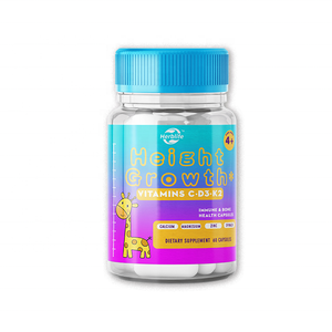 Cápsulas para el Crecimiento en Altura Haccp, Suplemento Natural para el Crecimiento y Desarrollo de Niños y Adolescentes, Vitamina D, K, Calcio, Edades 4+ - Product Image 1