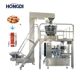 Un peseur combiné à 14 têtes associé à une machine d'emballage de granulés à 8 postes, utilisée pour l'emballage de chips, de noix et de fruits secs. - Product Image 2