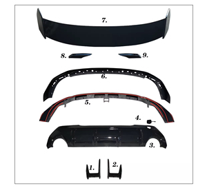 2018 + per <span class=keywords><strong>BMW</strong></span> <span class=keywords><strong>serie</strong></span> <span class=keywords><strong>1</strong></span> <span class=keywords><strong>F40</strong></span> MP stile Gloss labbro anteriore diffusore posteriore Spoiler prese d'aria anteriori lama Gloss anteriore auto aggiornamento marca - Product Image 5