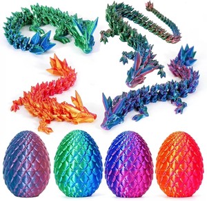 Uova di Drago Stampate in 3D, Set di Draghi di Cristallo Articolati con Draghi Nascosti All'Interno, Divertenti Giocattoli Antistress, Misteriosi Giocattoli Drago da Regalo - Product Image 3