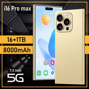 Meilleure vente de 16 Go + 1 To Android 4G 5g smartphone 16 Pro Max stylet 7.3 pouces écran full HD système de positionnement mondial sans fil <span class=keywords><strong>Fr</strong></span> - Product Image 5